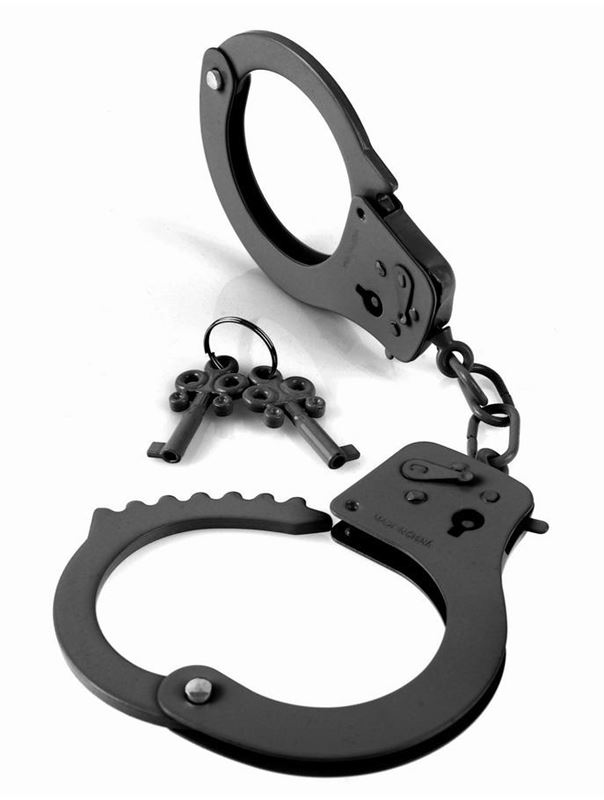 Черные металлические наручники Designer Metal Handcuffs