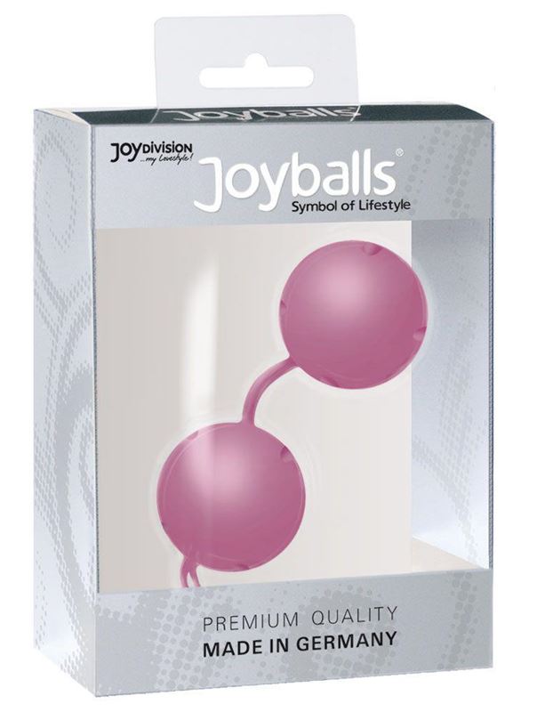 Нежно-розовые вагинальные шарики Joyballs Trend с петелькой