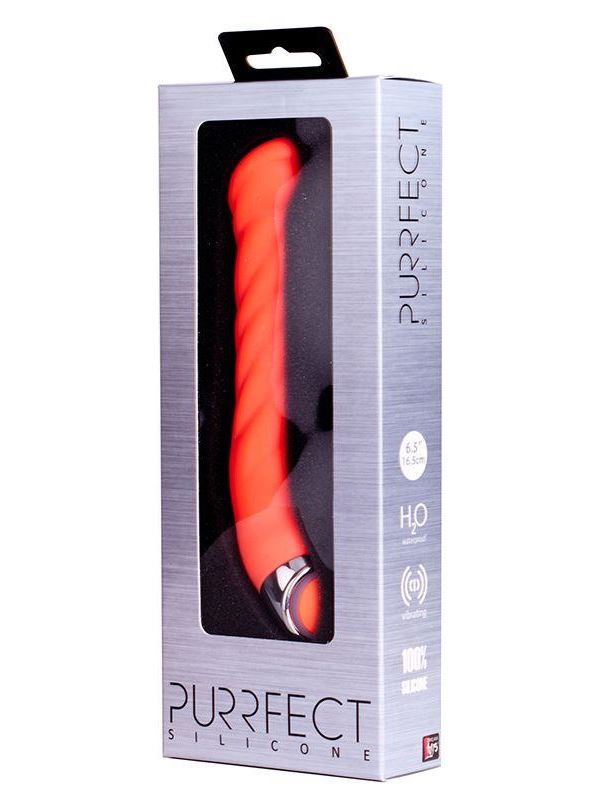 Оранжевый вибратор PURRFECT SILICONE - G-SPOT VIBRATOR для точки G (17,7 см)