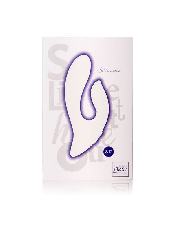 Фиолетовый перезаряжаемый вибратор со стимуляцией клитора Silhouette S17