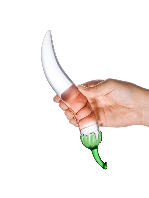 Стеклянный фаллос-перчик Naturals Chilly Pepper (18 см)