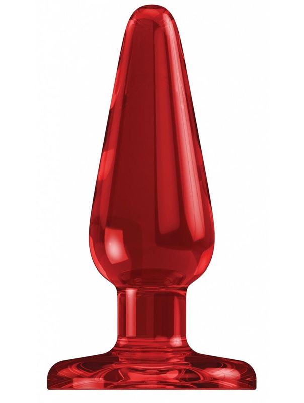 Красный анальный стимулятор Bottom Line 6 Model 1 Acrylic Red - 15,5 см.