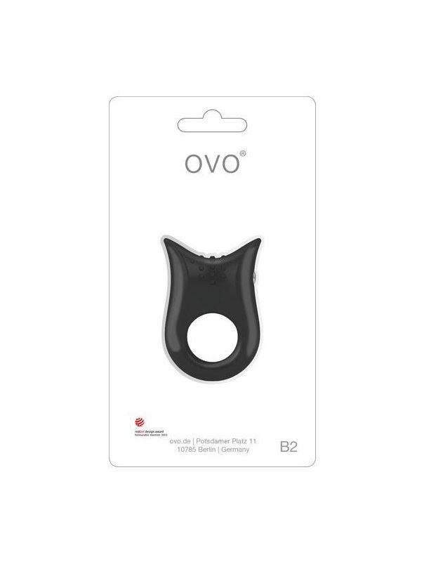 Эрекционное кольцо черное OVO B2