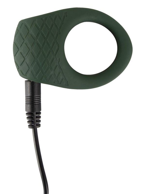 Зеленое эрекционное кольцо с вибрацией Luxurious Vibro Cock Ring