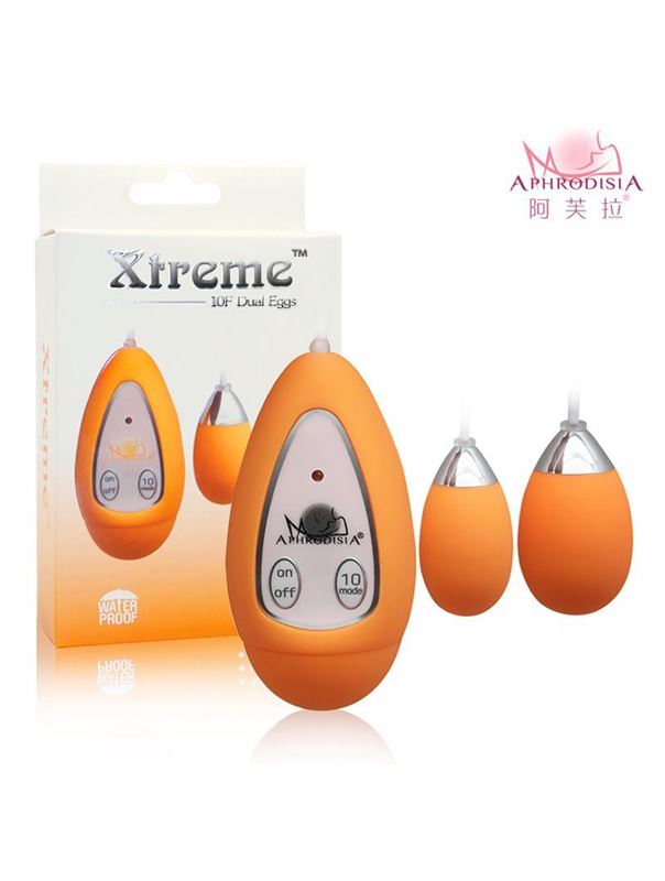 Оранжевые виброяйца Xtreme 10F Dual Eggs