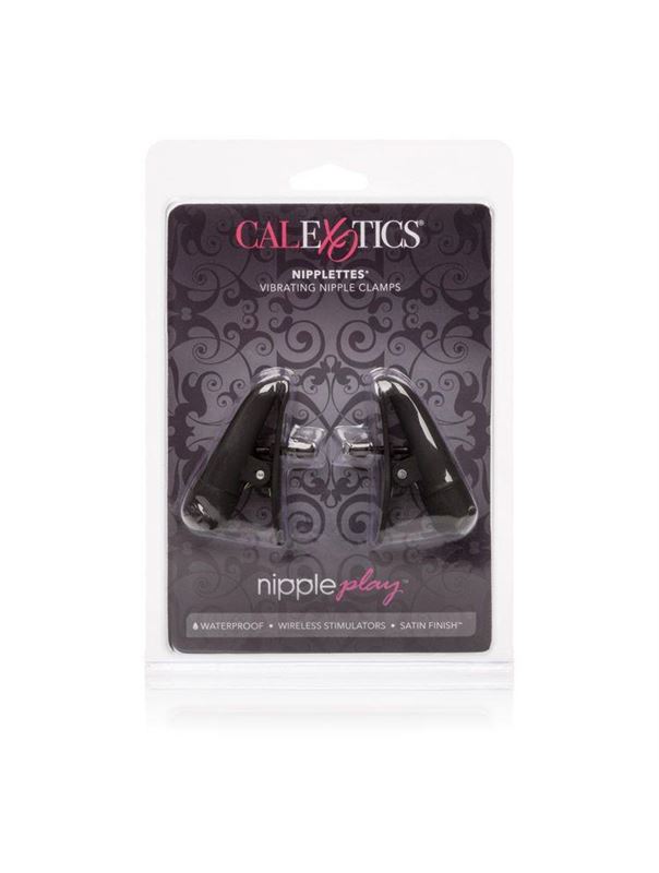 Чёрные виброклипсы на соски Nipple Play Nipplettes