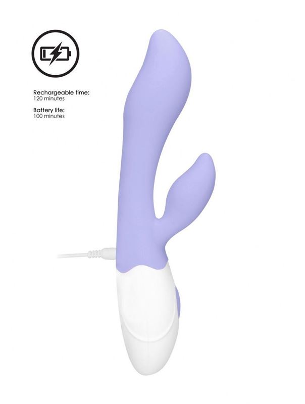 Фиолетовый G-spot вибратор Sunset со стимулятором клитора (20 см)