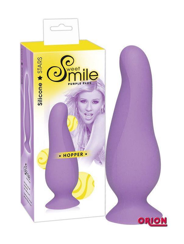 Фиолетовая анальная втулка Smile Hopper - 10 см.