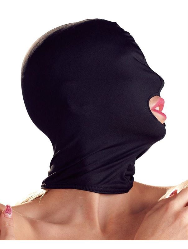 Черная закрытая маска шлем с отверстием для рта Head Mask