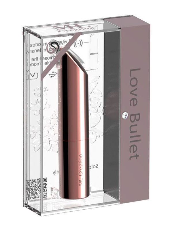Золотистый мини вибратор Love Bullet (8,4 см)