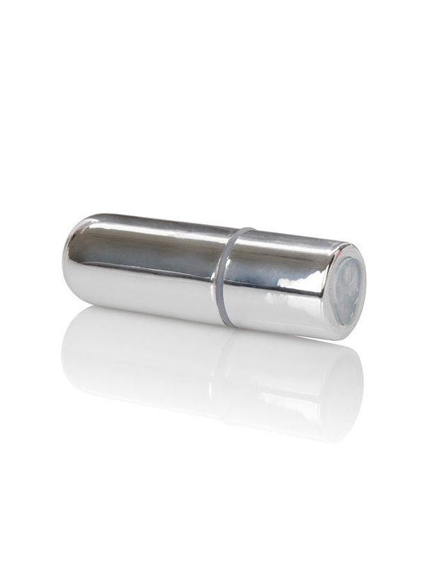 Серебристая перезаряжаемая вибропуля Rechargeable Mini Bullet