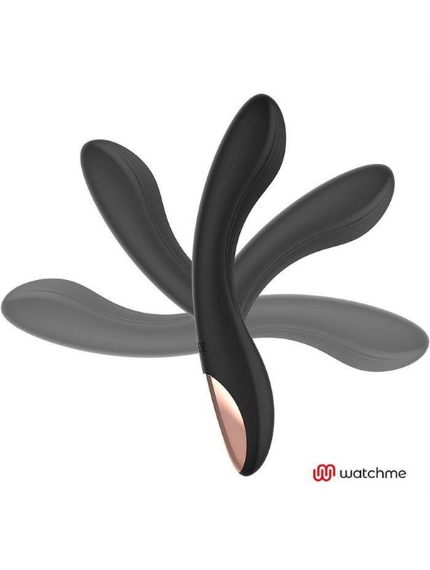 Черно-золотой вибратор с пультом-часами Anne's Desire Curve G-Spot Vibe Wireless Watchme (20,5 см)