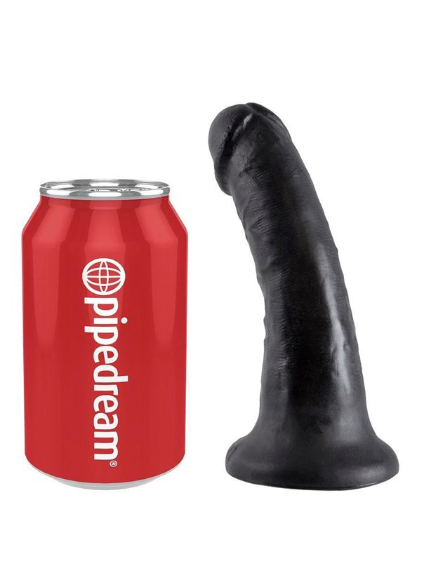 Чёрный фаллоимитатор с присоской 6" King Cock (15,2 см)