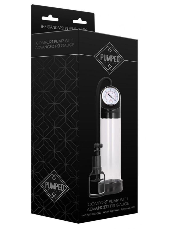 Прозрачная вакуумная помпа с манометром Comfort Pump With Advanced PSI Gaug