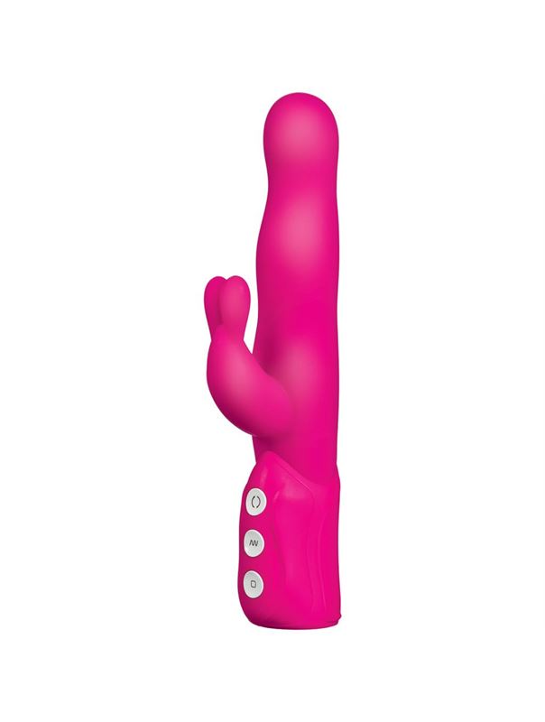 Розовый хай-тек вибромассажер iVibe Select iRabbit - 26 см.