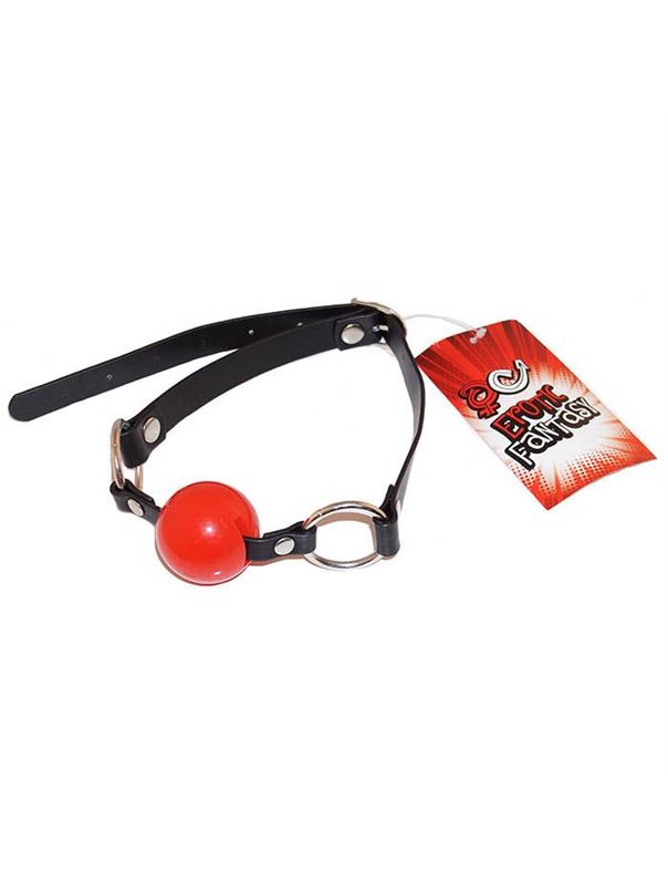 Силиконовый красный кляп-шарик на ремне Red Ballgag