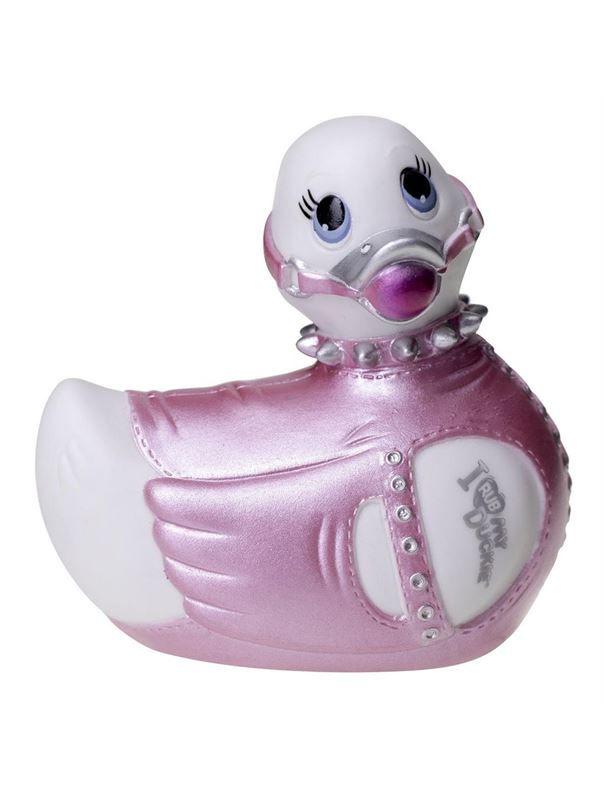 Бело-розовый вибратор уточка I Rub My Duckie Bondage Travel Size
