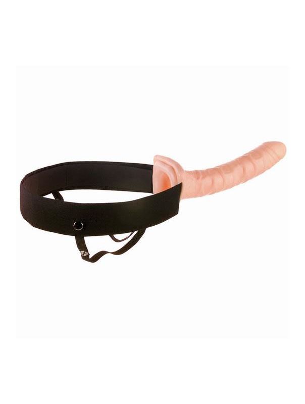 Мужской полый страпон 10" Flesh Hollow Strap-On (24 см)