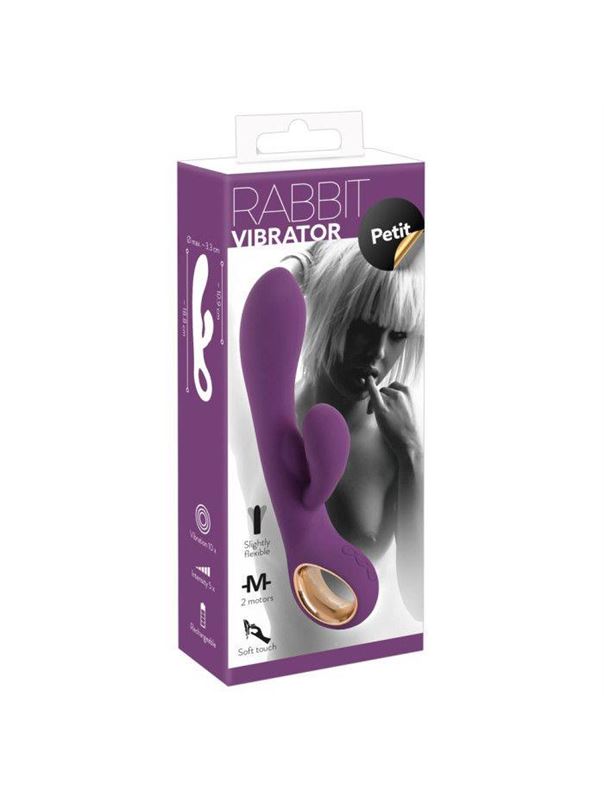Фиолетовый вибратор кролик Rabbit Petit (18,7 см)