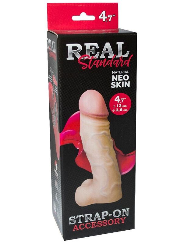 Реалистичная насадка с мошонкой REAL Standard (15,5 см)