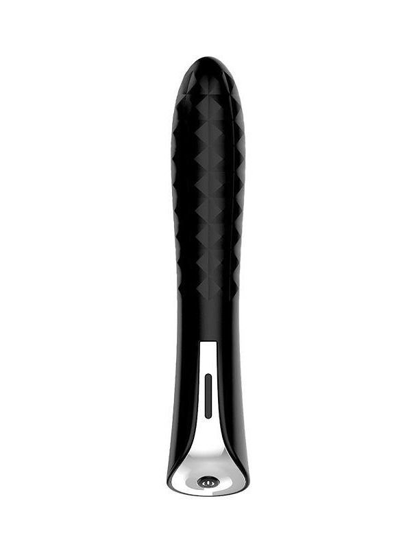 Черный вибратор MAGIC DIAMOND THRUSTER (13 см)