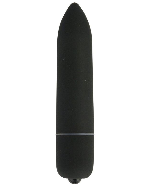 Чёрная удлинённая вибропуля Power Bullet Black (8,3 см)