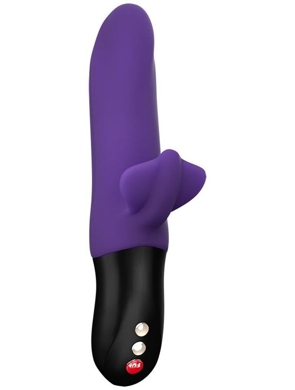 Фиолетовый пульсатор с клиторальным лепестком Bi Stronic Fusion (21,5 см)
