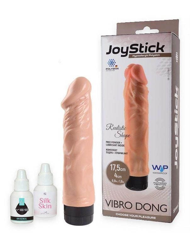 Реалистичный вибратор без мошонки JOYSTICK - VIBRO DONG (17,5 см)