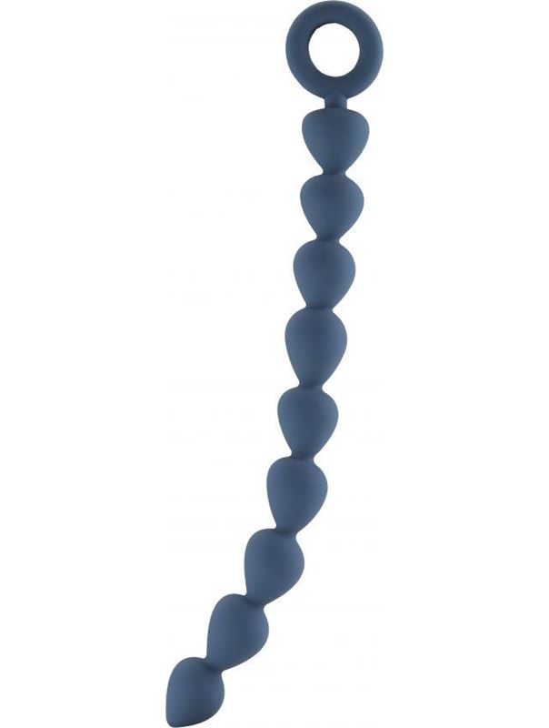Синяя анальная цепочка Bead Chain - 24,9 см.