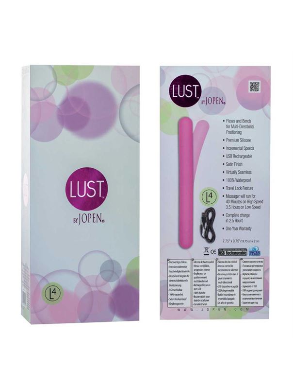 Тонкий розовый вибратор Lust by JOPEN L4