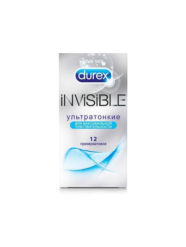 Ультратонкие презервативы Durex Invisible - 12 шт.