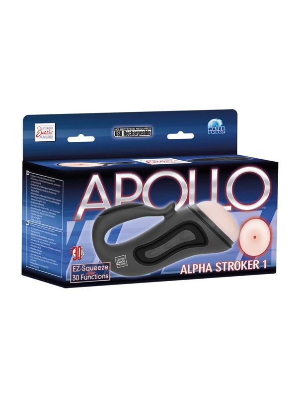 Серый мастурбатор с вибрацией APOLLO ALPHA STROKER