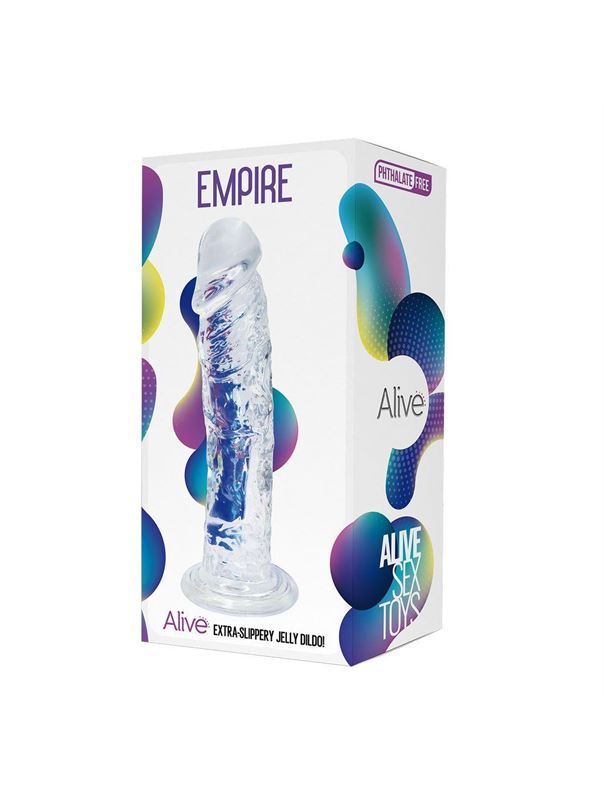 Прозрачный фаллоимитатор на присоске Empire Jelly Dildo (19,3 см)