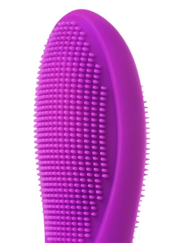 Фиолетовый вибратор с ресничками JOS - DESI (18,5 см)