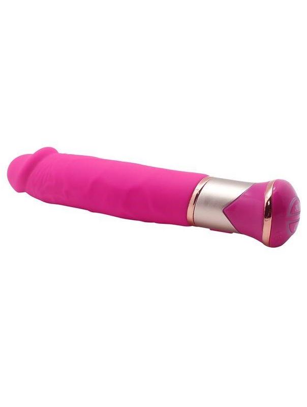 Ярко-розовый вибратор ECSTASY Deluxe Rowdy Dong (21,5 см)