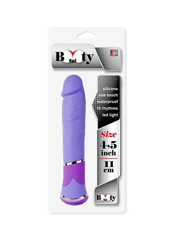 Фиолетовый анальный вибратор-реалистик BOOTYFUL NUDE VIBE PURPLE