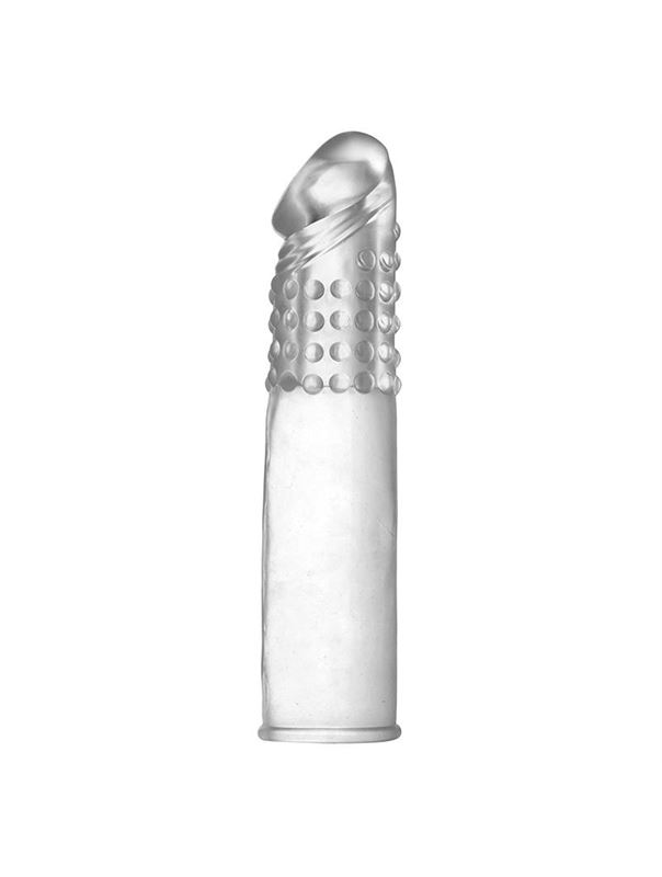Прозрачная насадка с массажными точками Size Matters - 14 см.