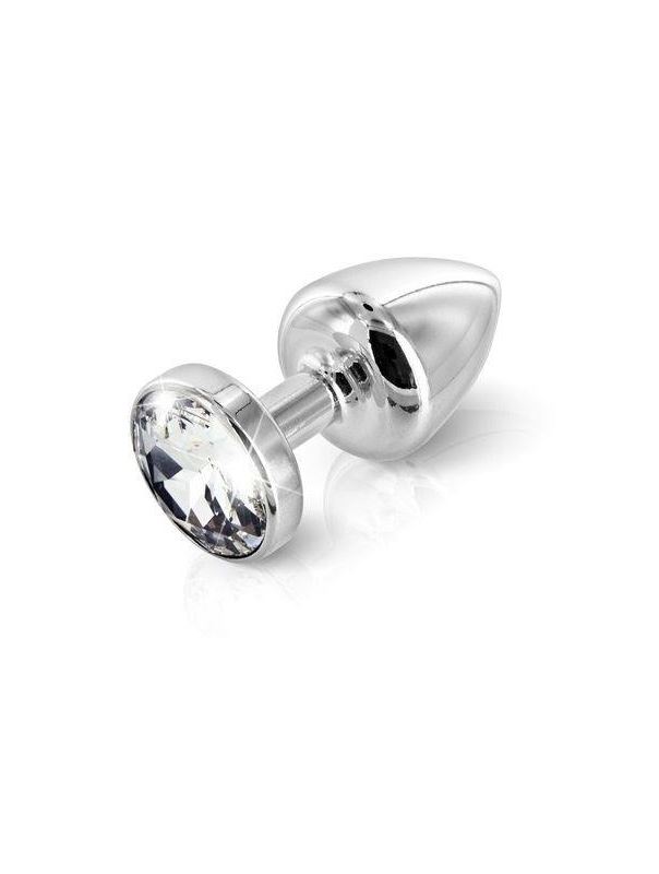 Серебристая анальная пробка ANNI round silver plated T2 - 7,5 см.