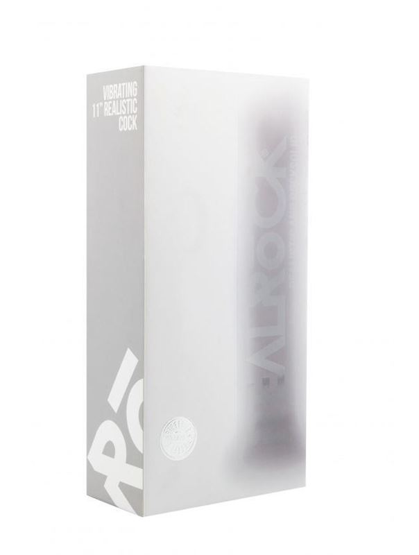 Прозрачный вибратор-реалистик Vibrating Realistic Cock 11 - 27,5 см.