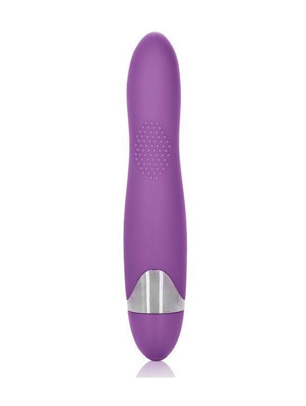 Фиолетовый вибромассажер Amp it Up! 7-Function Silicone Massager - 14 см.
