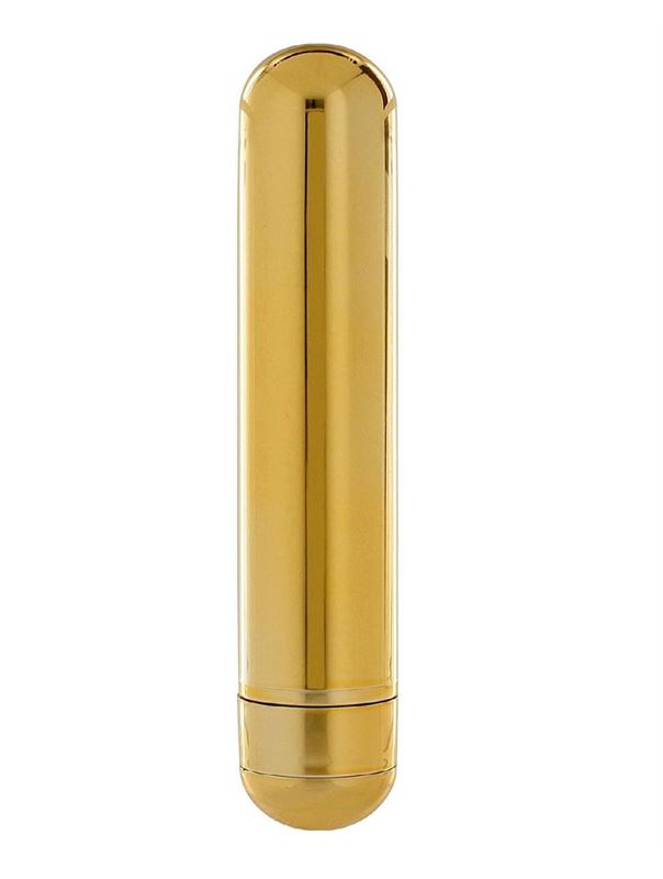 Золотистый вибратор Pure Gold Excitement Vibe Medium (15 см)