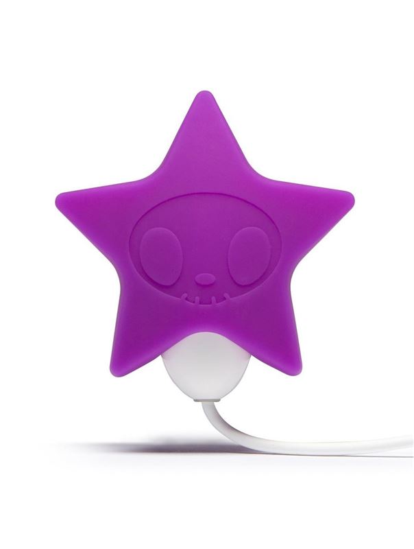 Фиолетовый клиторальный стимулятор-звезда SILICONE PINK STAR CLITORAL VIBRATOR