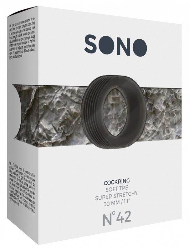 Черное эрекционное кольцо No.42 Cockring