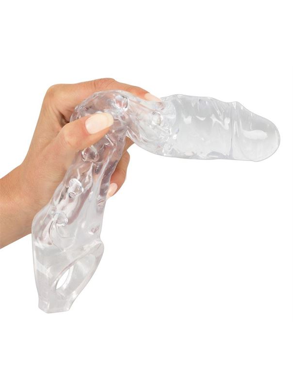 Закрытая насадка на пенис Crystal Skin Penis Sleeve (27,8 см)