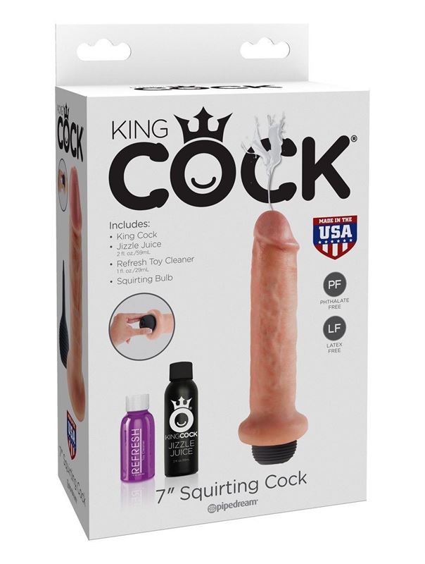 Фаллоимитатор с имитацией семяизвержения 7" Squirting Cock (21,6 см)