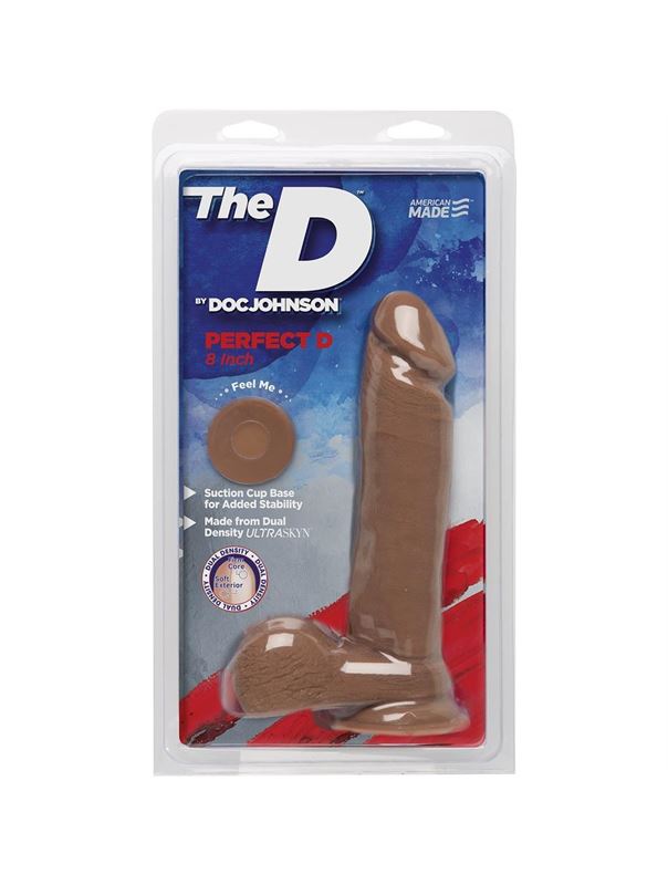 Фаллоимитатор-мулат The D Perfect D 8 Caramel - 20,3 см.