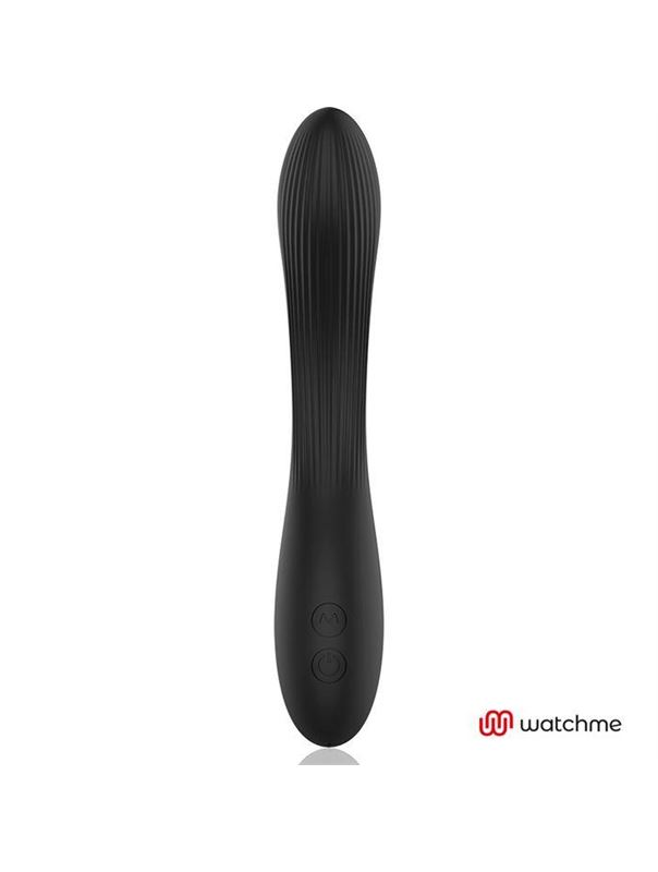 Черный вибратор с пультом-часами Anne s Desire Curve G-Spot Vibe Wireless Watchme (20,5 см)