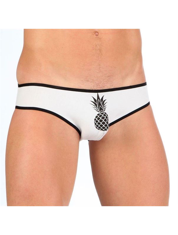 Мужские мини-слипы с черной окантовкой Pineapple