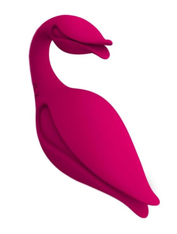Малиновый вибратор бутон Swan (11 см)
