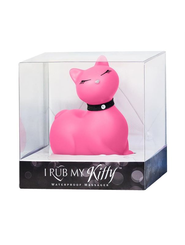 Розовый вибромассажёр кошка I Rub My Kitty с вибрацией